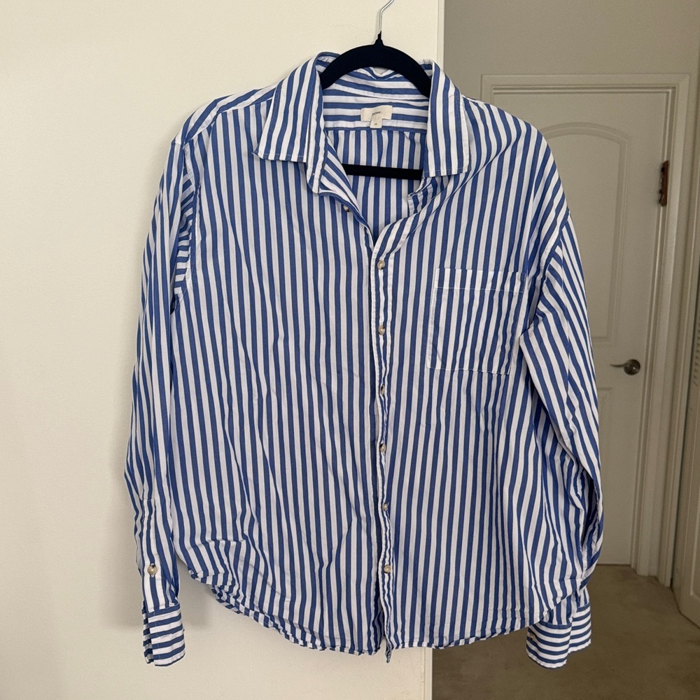 DONNI. - BUNDLE of Blue and White Striped Pop Shirts